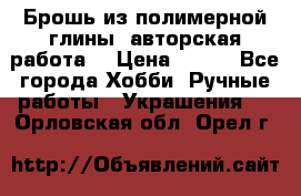 Брошь из полимерной глины, авторская работа. › Цена ­ 900 - Все города Хобби. Ручные работы » Украшения   . Орловская обл.,Орел г.